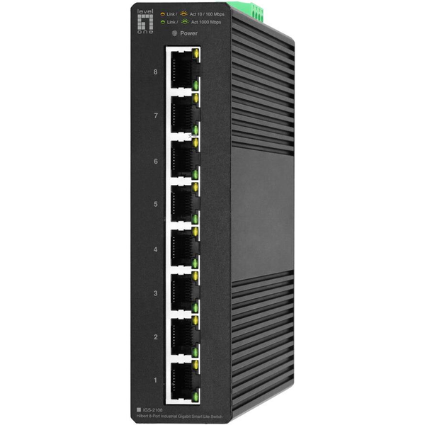 LevelOne IGS-2108 netværksswitch Administreret L2 Gigabit Ethernet (10/100/1000) Sort