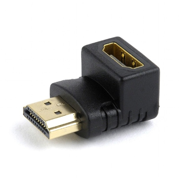 Gembird HDMI M/F adapter fekete 90° le (A-HDMI90-FML) (A-HDMI90-FML)