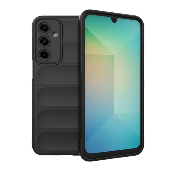 Szilikon telefonvédő (ütésállóság, kameravédő, 3D) FEKETE Samsung Galaxy A16 4G (SM-A165) / Galaxy A16 5G (SM-A166) "Gigapack csomagolás" (GP-161644)