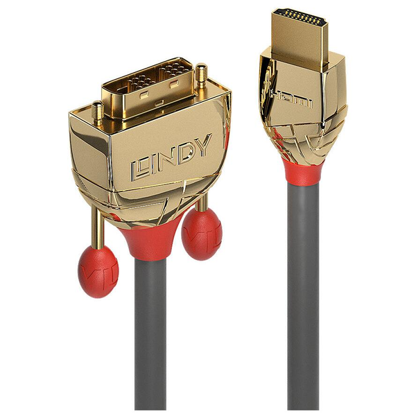 Lindy 36194 videokabel adapter 1 m HDMI Type A (Standard) DVI-D Grå