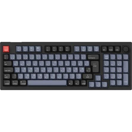 Keychron V5 Max Bluetooth / vezeték nélküli magyar Gateron Jupiter Brown mechanikus billentyűzet fekete (V5M-D3Z-HU)