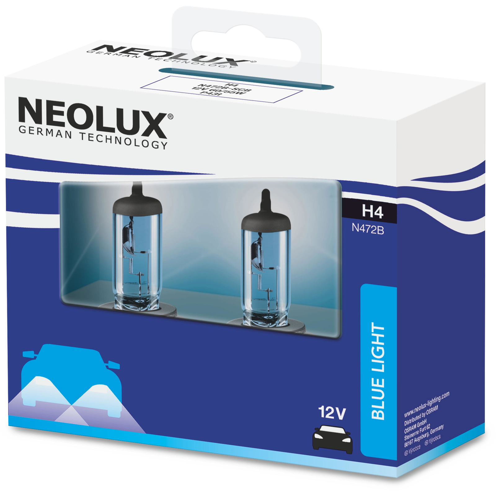 NEOLUX H4 Blue Light 12V, 60/55W (4052899500976)