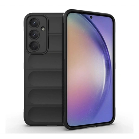 Szilikon telefonvédő (ütésállóság, kameravédő, 3D) FEKETE Samsung Galaxy A35 5G (SM-A356) "Gigapack csomagolás" (GP-154383)