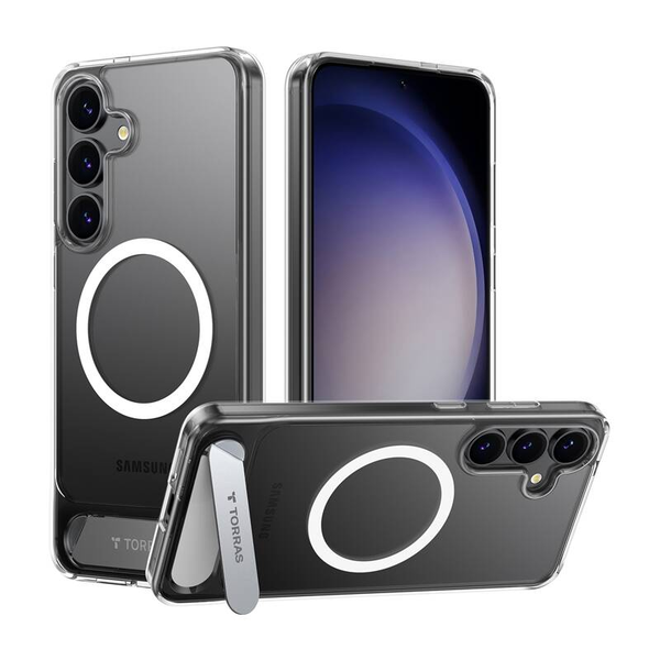 Калъф за телефон Torras Pstand Series за Samsung S25+ (прозрачен)