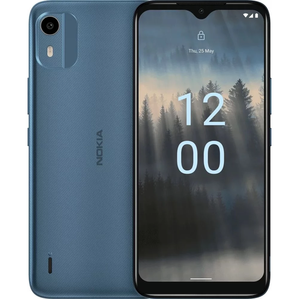 Nokia C12 2/64GB Dual SIM Okostelefon - Cián + Domino Quick SIM kártya csomag
