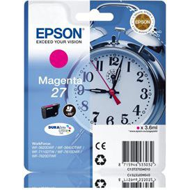 Epson Alarm clock C13T27034012 blækpatron 1 stk Original Standard udbytte Magenta