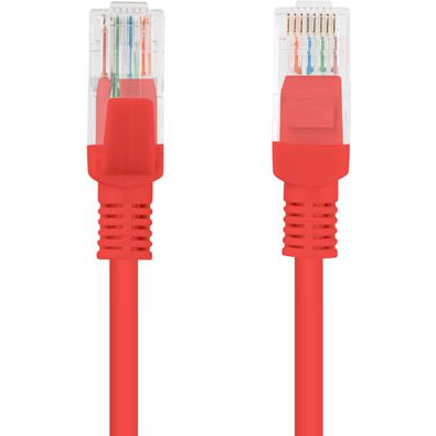 Patchcord Lanberg U/UTP 6 RJ45 / RJ45 15 m červený