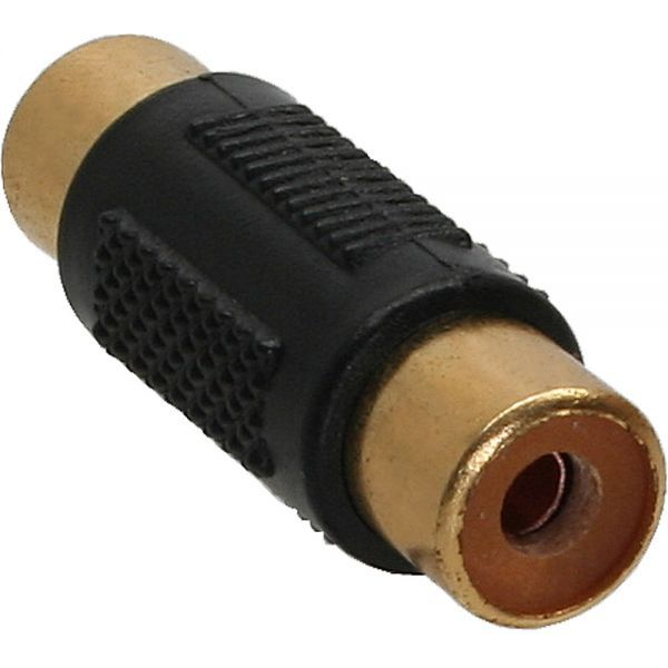 InLine 99315 csatlakozó átlakító Cinch female RCA Fekete, Arany (99315)