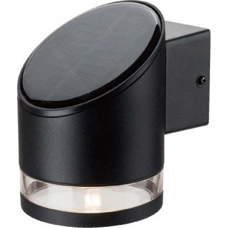 Aplique Solar Jardín V-tac 1w Led Negro Ip54 Vt-1138 3000k 70lm Garantía 3 Años