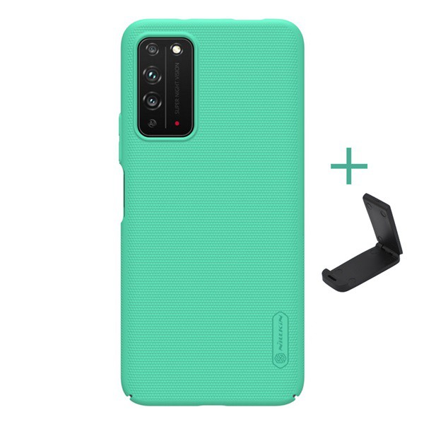 NILLKIN SUPER FROSTED műanyag telefonvédő (gumírozott, érdes felület + asztali tartó) MENTAZÖLD [Honor X10 5G] (5996457991389)