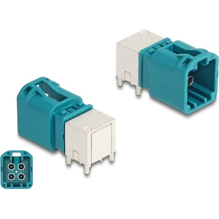 Delock Mini FAKRA Z B-típusú quad hajlított apa PCB (90116)