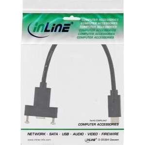 InLine 33441G cavo USB USB 3.2 Gen 1 (3.1 Gen 1) 0,2 m USB C Nero