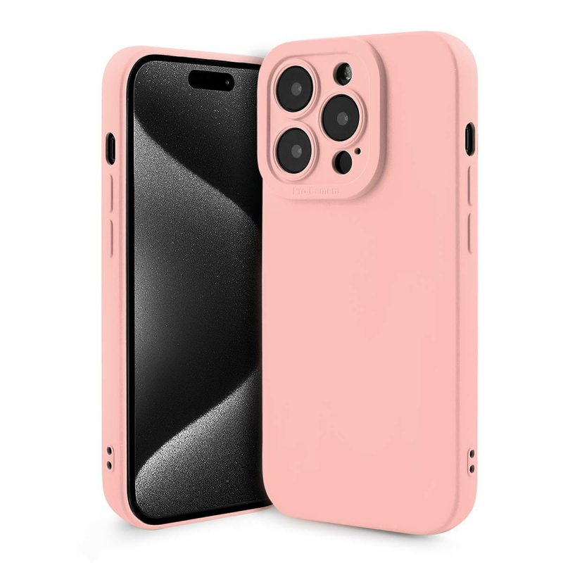 Fusion Softy Apple iPhone 15 Pro Hátlapvédő Tok - Rózsaszín (FSN-SO-A-IP15P-PI)