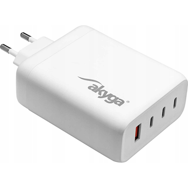 Akyga AK-CH-24 USB-s töltőkészülék 140 W Beltér Kimeneti áram (max.) 5 A 3x USB-C®, 1x USB-A Kimenetek száma: 4 x