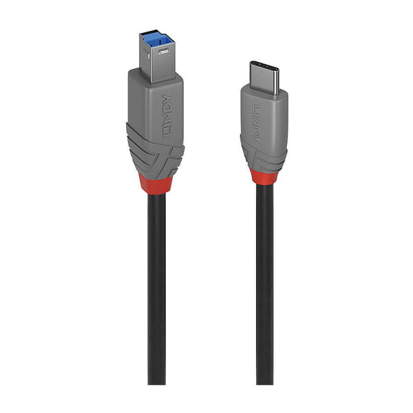 Lindy 36665 USB-kabel USB 3.2 Gen 1 (3.1 Gen 1) 0,5 m USB C USB B Zwart