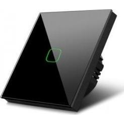 Maclean MCE7 Érintőkapcsoló, Egylépcsős, Kereszt, Üveg, Fekete (MCE713B)