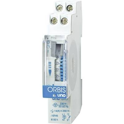 ORBIS Zeitschalttechnik UNO QRD 230 V Kalapsínes időkapcsoló óra Analóg 120 V/AC, 230 V/AC, 12 V/AC, 12 V/DC, 24 V/AC, 24 V/DC, 48 V/AC, 48 V/DC (OB400232)