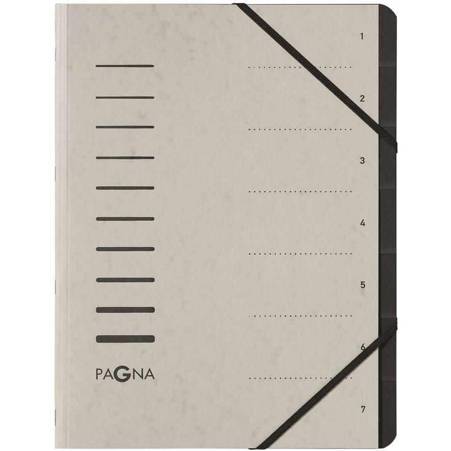 PAGNA Ordnungsmappe 7 Fächer 1-7 hellgrau (40058-21) (40058-21)