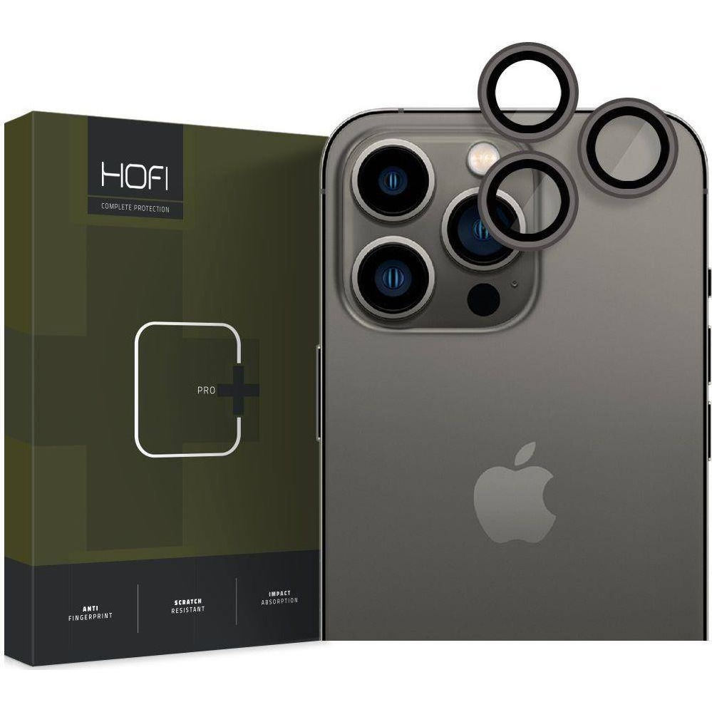 HOFI Camring Pro+ hátsó kameralencse védőüveg - Apple iPhone 14 Pro/14 Pro Max -fekete (9589046924668)