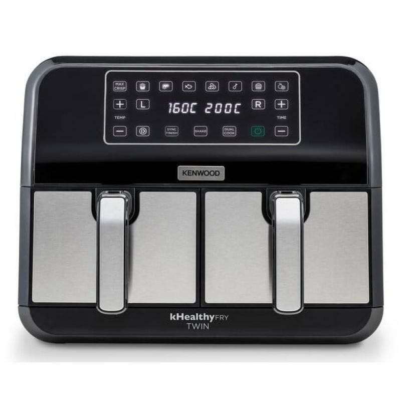 Kenwood HFM20 000MB AirFryer Forrólevegős sütő 8,0L 1700 Watt - Fekete / Ezüst (HFM20.000MB)