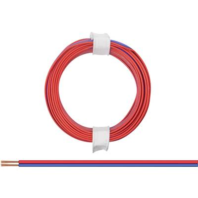 Donau Elektronik Huzal 2 x 0.08 mm2 Piros-kék 5 m (114-02)