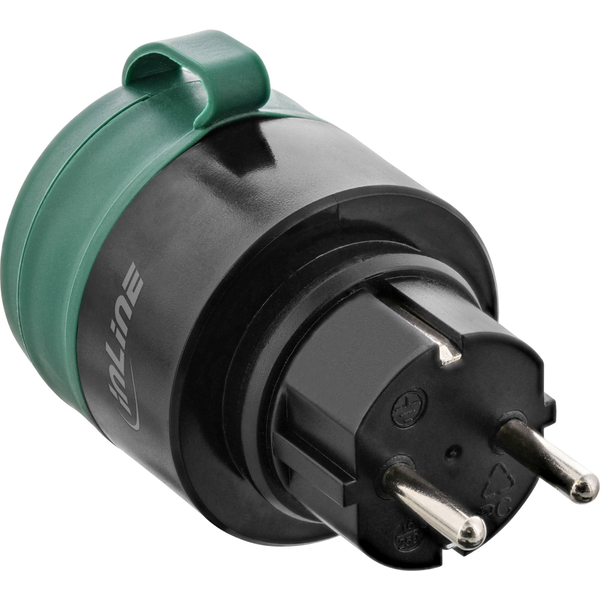 InLine 40155O presa intelligente 3680 W Nero, Verde