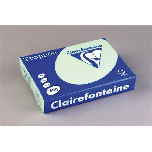 Clairefontaine Trophée Másolópapír színes A/4 80g pasztellzöld 500 ív/csomag (1975PC)