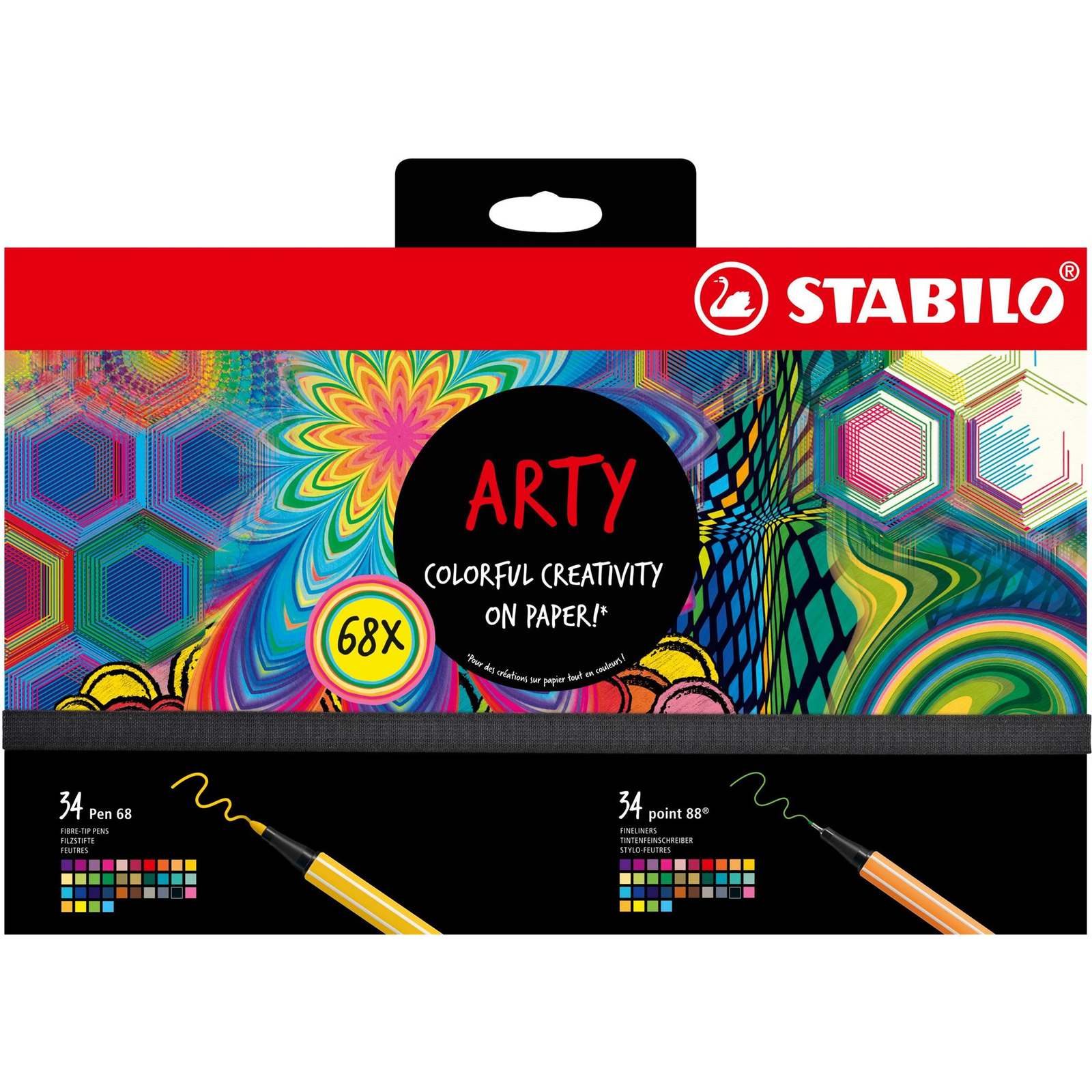STABILO ARTY - 68 db - tűfilc és prémium szálas filctoll (4006381590402)