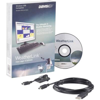 Vezeték nélküli adatgyűjtő, adatlogger, szoftverrel, USB-s, Davis Instruments Weather Link® (DAV-6510USB)