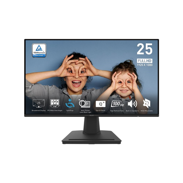 MSI PRO MP252 computerskærm 62,2 cm (24.5") 1920 x 1080 pixel Fuld HD LED Sort