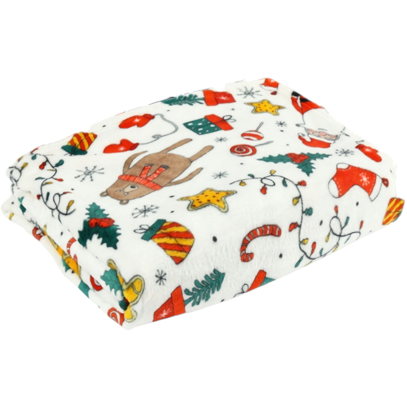 Ruhhy 26608 Takaró karácsonyi motívummal 150 × 200 cm, fehér (5900779960107)