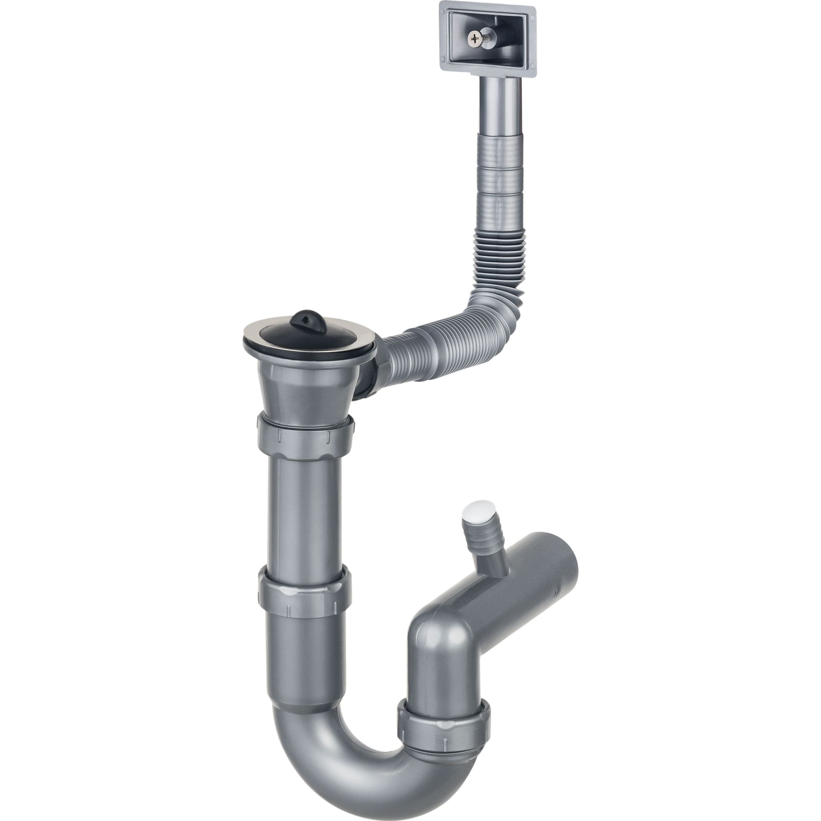 Deante Szifon - Acéllal Borított, 1 Medencés Mosogatókhoz, Króm (ZXY_9923)