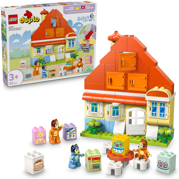 LEGO Duplo Bluey 10459 Bluey Rodinný dom s pexesom