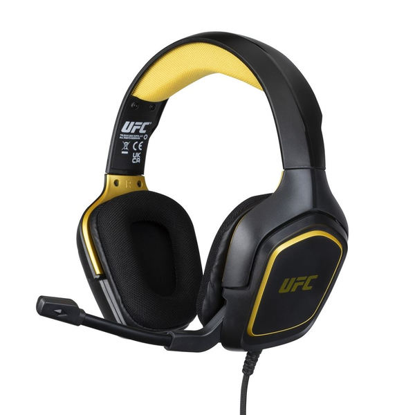 Konix UFC Headset Ledningsført Spil USB Type-A Sort, Gul