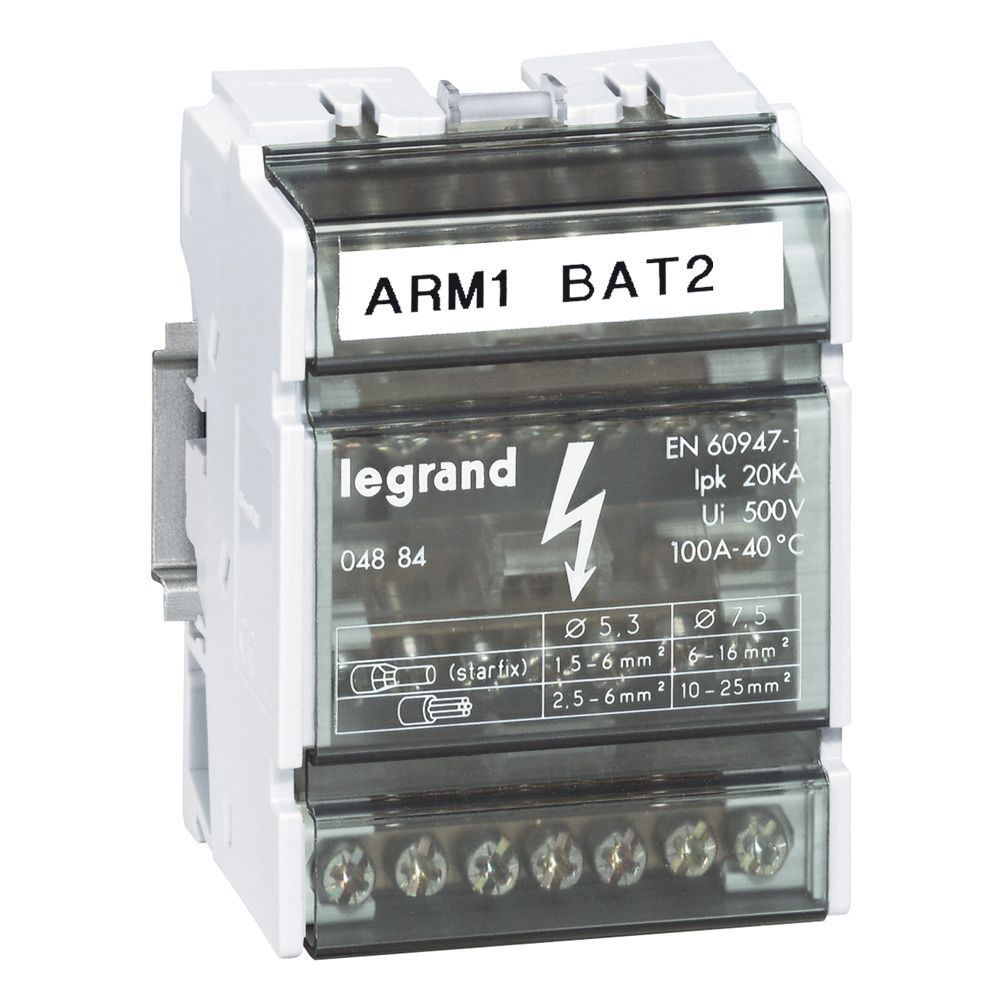 Legrand Lexic 4P 100A 4x7 furat elosztóblokk (004884) (Legrand004884)