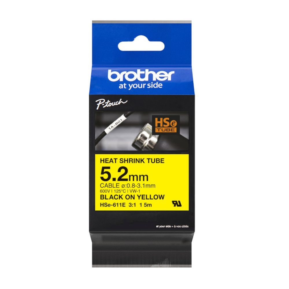 Brother HSE611E nyomtatószalag Fekete (HSE611E)