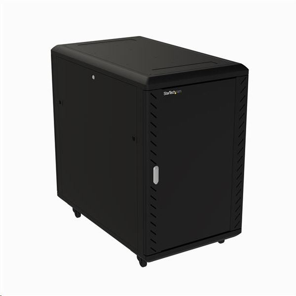StarTech.com 18U 19" Server Rack Cabinet, 4 Post Adjustable Depth (6-32")Locking Knock Down Network/Computer Equipment Enclosure, Mobile with Glass Door & Casters, HP ProLiant ThinkServer - Data Rack Enclosure (RK1836BKF) - rack - 18U