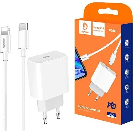 Ładowarka Denmen DC06 1x USB-C 3.6 A (29979)