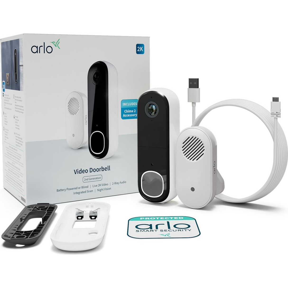 ARLO AVDK4001-100PES Rádiójel vezérlésű csengő Teljes készlet USB csatlakozóval (AVDK4001-100PES)