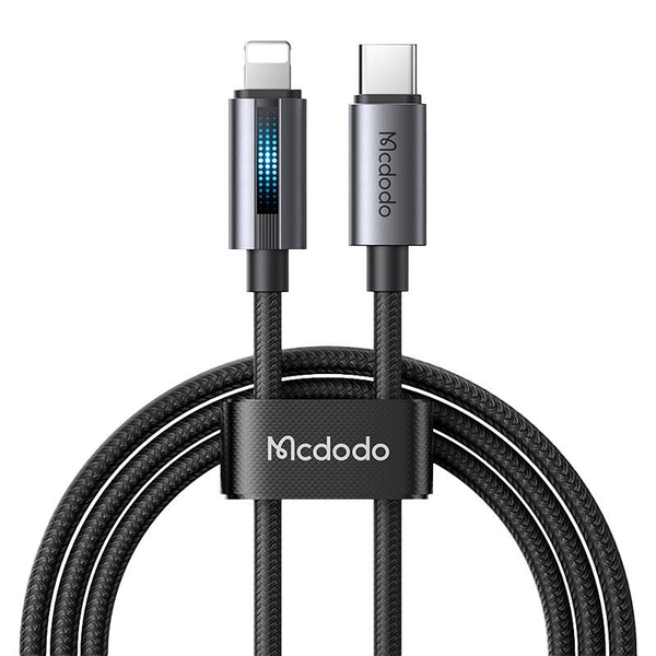 Кабел за зареждане и трансфер на данни Mcdodo CA-5710, USB-C/Lightning, 36W, 3A, 1.2m, Черен