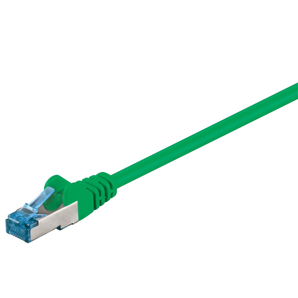 Goobay S/FTP CAT6a Patch kábel 15m - Zöld