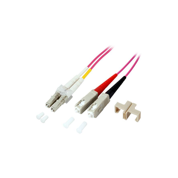 EFB Duplex Jumper LC-SC 50/125,OM4,LSZH,violett,2.0mm,3m