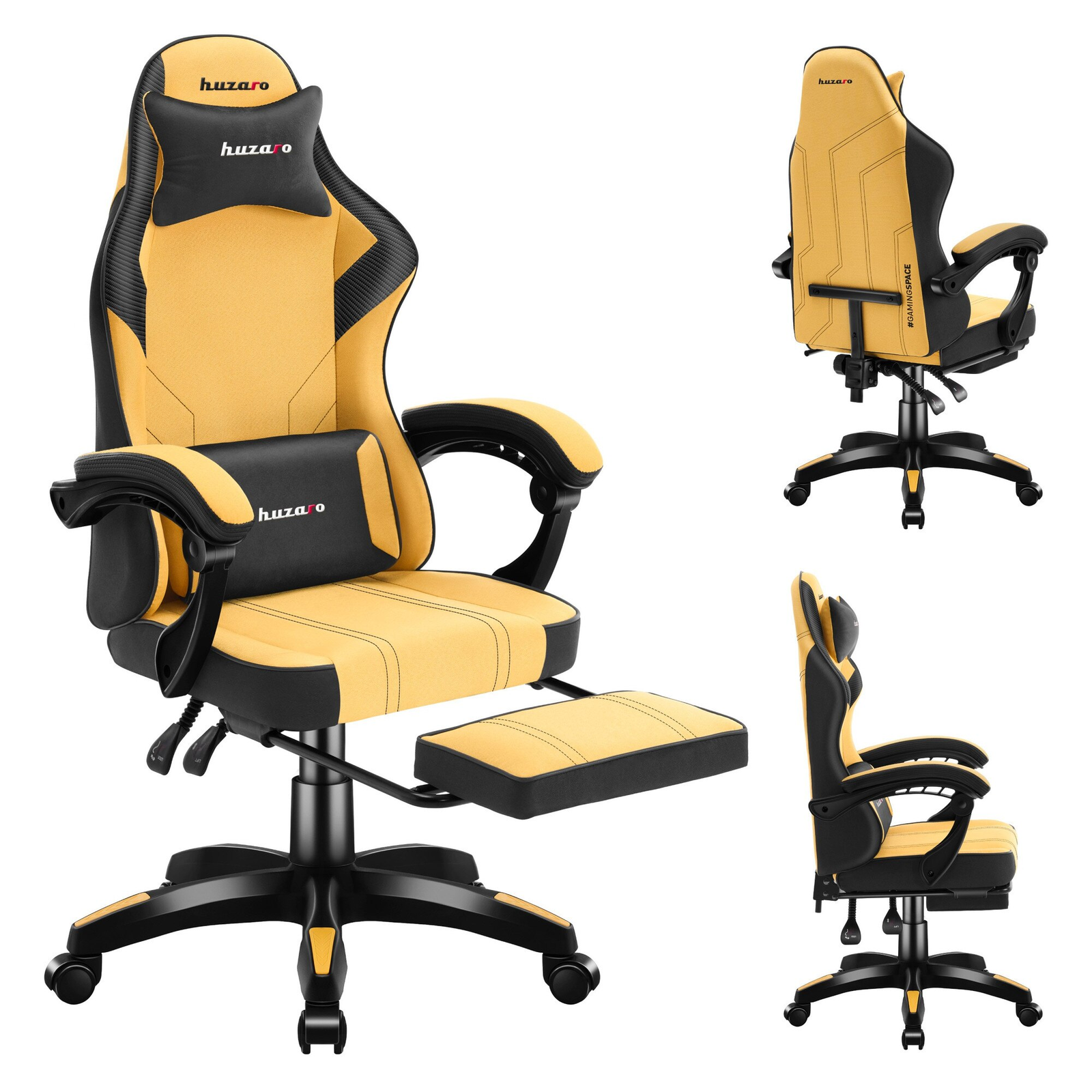 Huzaro Force 3.7 Gamer szék - Sárga / Fekete (HZ-FORCE 3.7 YELLOW)