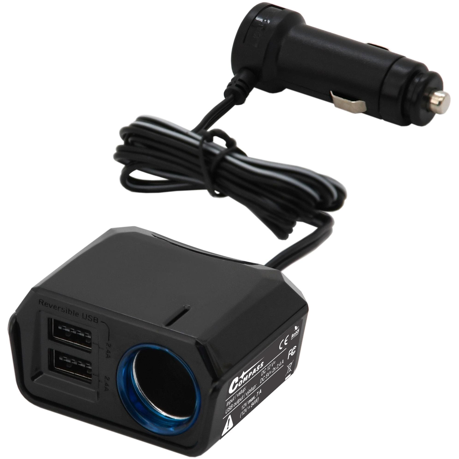 COMPASS SELECT adapter + kábel, 12V + 2× USB 2400mA (8591686074321)