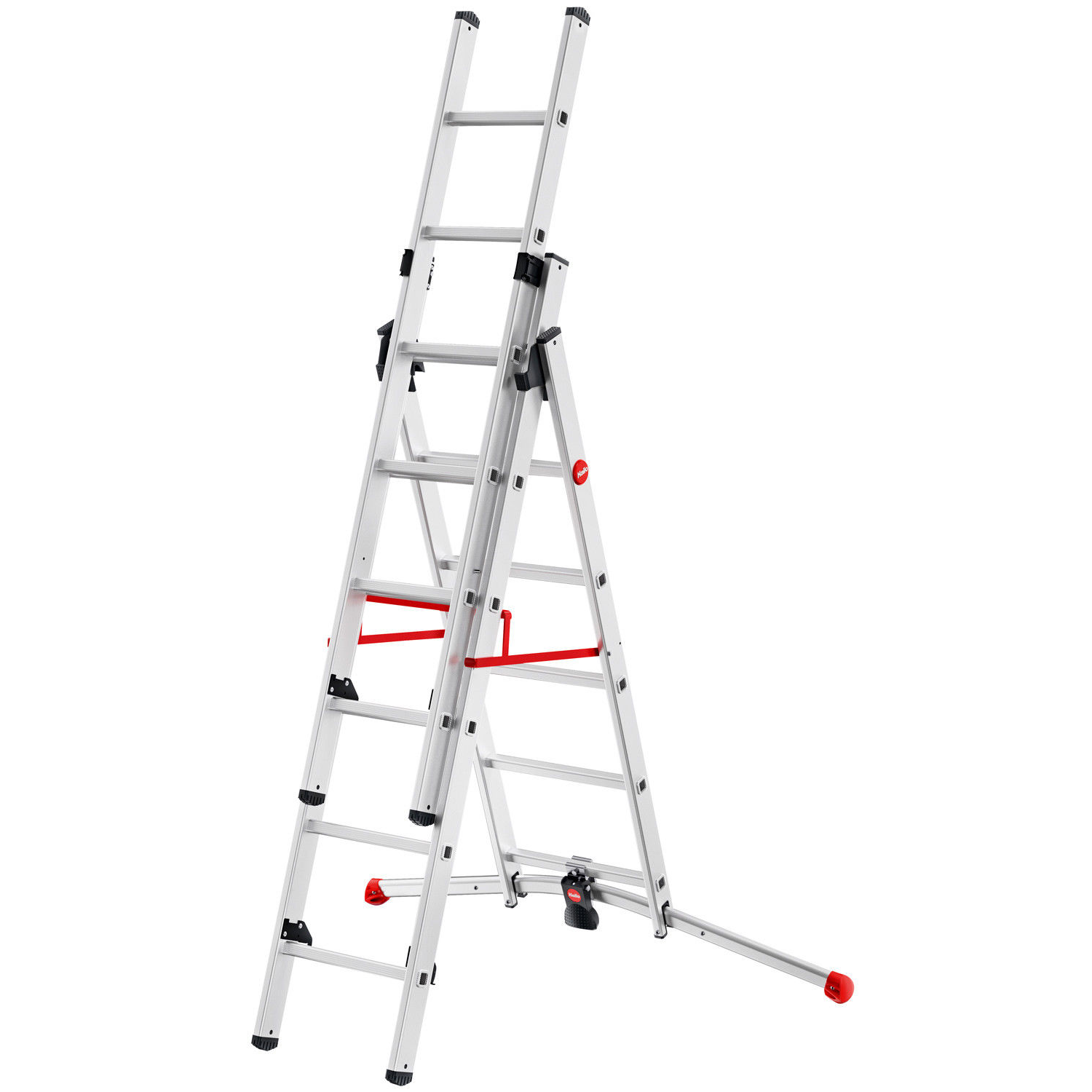 Hailo S100 ProfiLOT 2x6 + 1x5 lépcsőfokos alumínium állólétra (039306507)