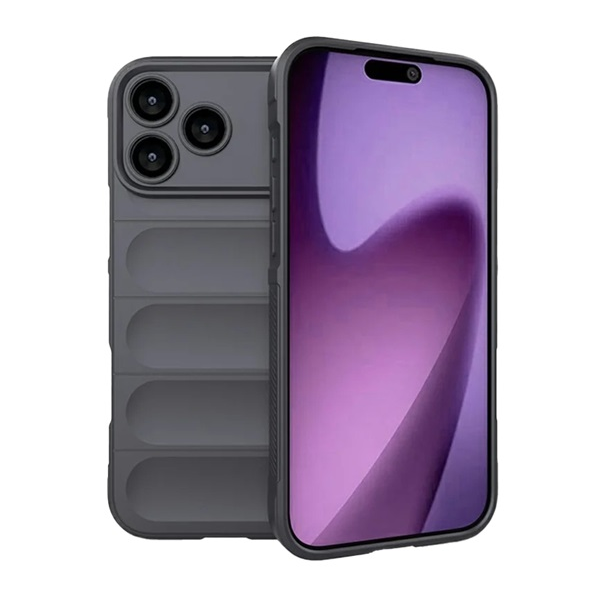 Szilikon telefonvédő (ütésállóság, kameravédő, 3D) SÖTÉTSZÜRKE Apple iPhone 17 Pro Max "Gigapack csomagolás" (GP-173648)