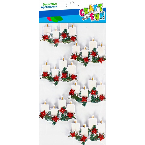  Craft with Fun OZDOBA BN NAKLEJKI 3D SWIECE 6SZT CF 12/288