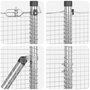 Gard cu Fibră Săpată cu 13 Posturi 1.5x50 m Oțel Galvanizat