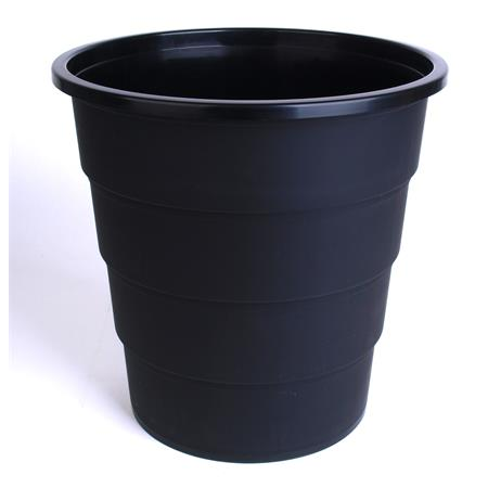 Victoria 15 literes nyitott műanyag szemetes - Fekete (LVPK01)
