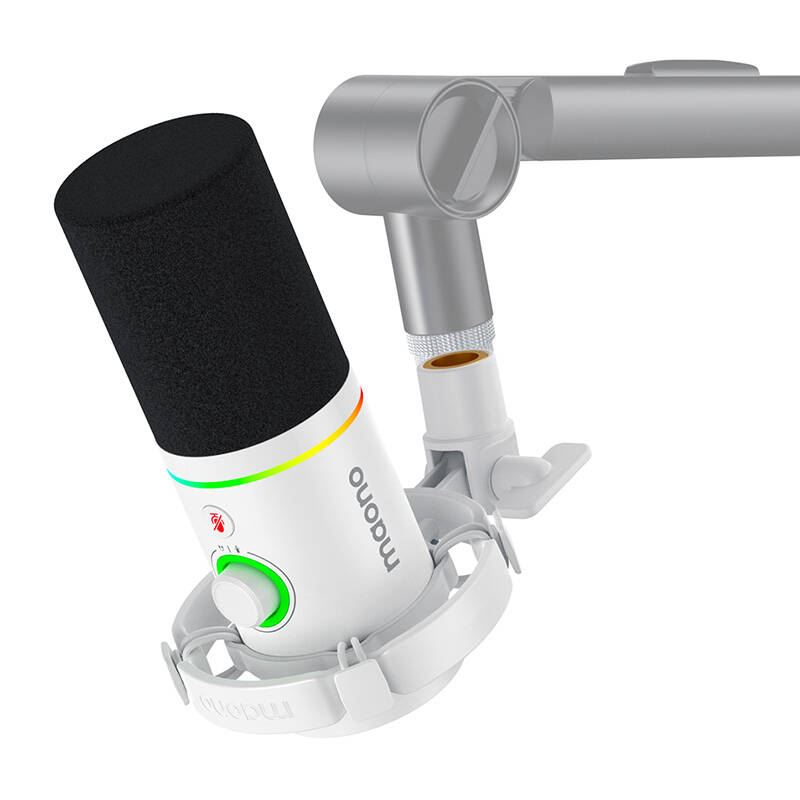 MAONO PD200x biely mikrofón pre herný počítač dynamický USB XLR +košík (PD200x white)